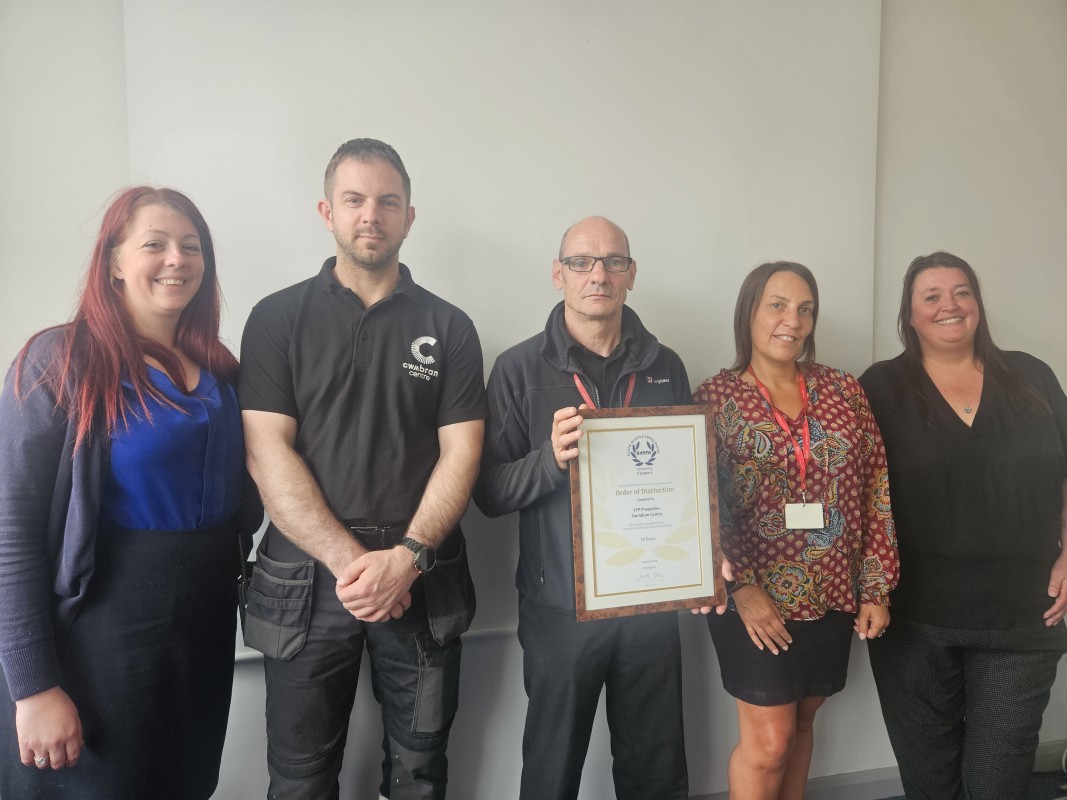 New Image for M CWMBRAN AWARDED ROSPA ORDER OF DISTINCTION
